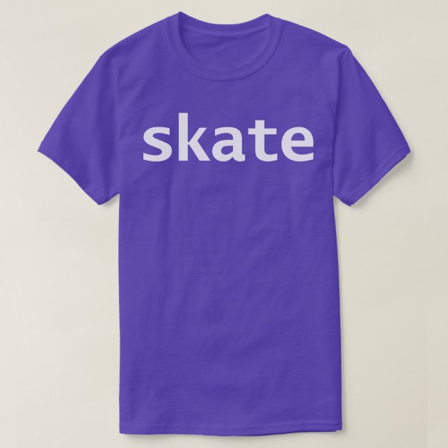 Camiseta Tipografia mínima do skate (Frente do Design)