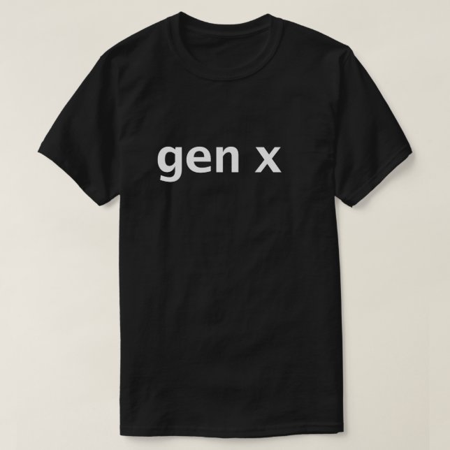 Camiseta Tipografia Mínima Geração X (Frente do Design)