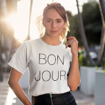 Camiseta Tipografia mínima Legal Bonjour<br><div class="desc">T-Shirt Legal Mínimo Bonjour</div>