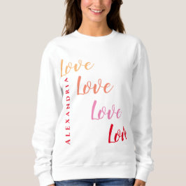 Camiseta Tipografia Mínima Personalizada do Amor