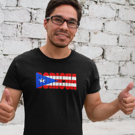 Camiseta Tipografia Minimalista da Bandeira Boricua Porto-R