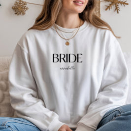 Camiseta Tipografia Minimalista de Casamento 'Noiva' com No