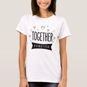 Camiseta Tipografia Minimalista Moderna Unidade & Família