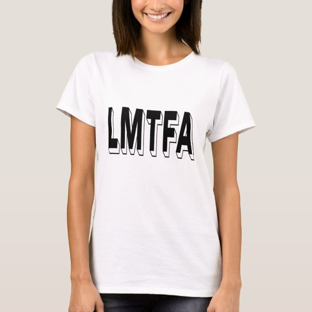 Camiseta Tipografia Minimalista Negra Humor LMTFA (Frente)