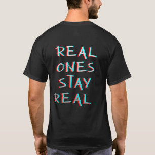 Camiseta Tipografia Minimalista Real Ones Stay Real