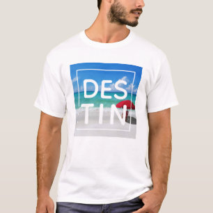 Camiseta Tipografia Moderna da Flórida Tropical Destin Beac