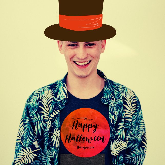 Camiseta Tipografia Moderna Moon Laranja Negra (Criador carregado)