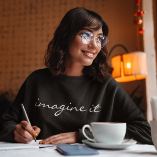 Camiseta Tipografia Moderna Motivacional Imagine Simples