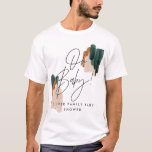 Camiseta Tipografia moderna... Oh chá de fraldas, presente<br><div class="desc">Tipografia moderna Oh chá de fraldas presente favorito de festa combinando t-shirt</div>