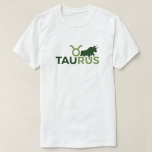Camiseta Tipografia Moderna Sobreposta Zodíaco Touro Gráfic