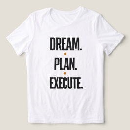 Camiseta Tipografia Motivacional Feminina Sonho Planejar Ex
