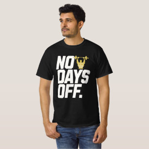Camiseta Tipografia Motivacional Sem Dias de Folga para Aca