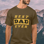 Camiseta Tipografia Negra Amarela do Pai Pai Moderno<br><div class="desc">Camiseta da Tipografia Negra Amarela,  Pai Moderno. Boa manutenção para um pai.</div>