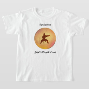 Camiseta Tipografia Negra Dourada Moderna Karate Artes Marc
