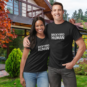 Camiseta Tipografia Negrita em Bloco Backyard Human