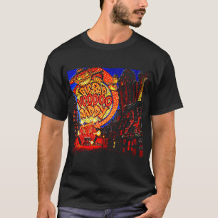 Camiseta Tipografia Neon à Noite