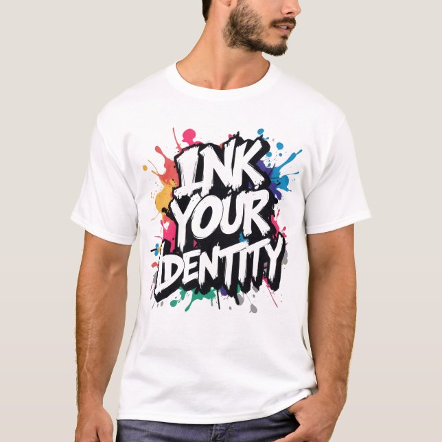 Camiseta TIPOGRAFIA NO SEU Grafite DE IDENTIDADE (Frente)
