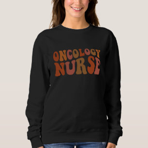 Camiseta Tipografia Ondulada Retro Enfermeira Oncológica