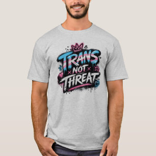 Camiseta Tipografia ousada inspirada em grafite “Trans Não