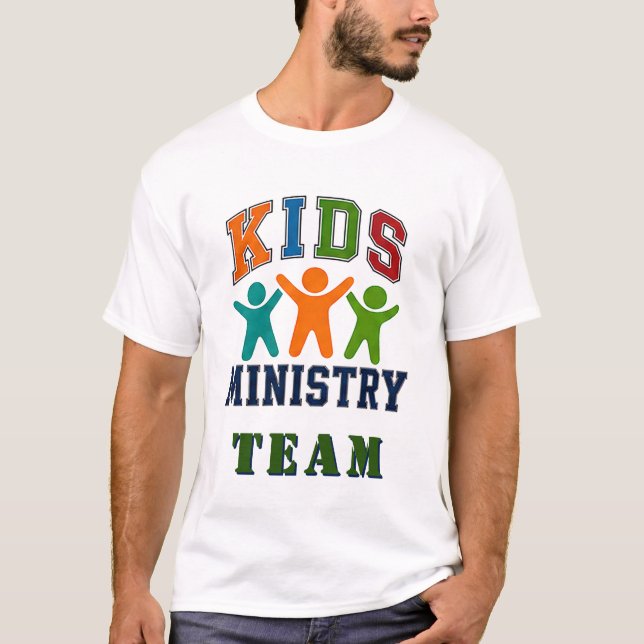 Camiseta 🧸 Tipografia para Equipe de Ministério Infantil � (Frente)