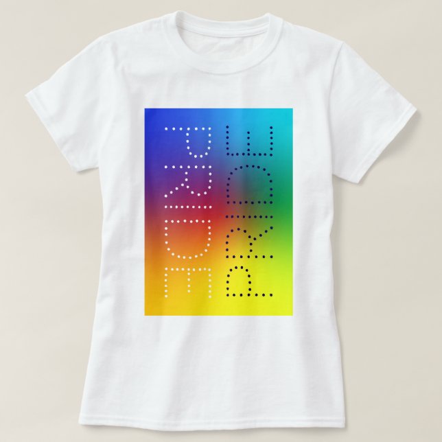 Camiseta Tipografia Personalizada Chic Com O Rainbow Pride  (Frente do Design)