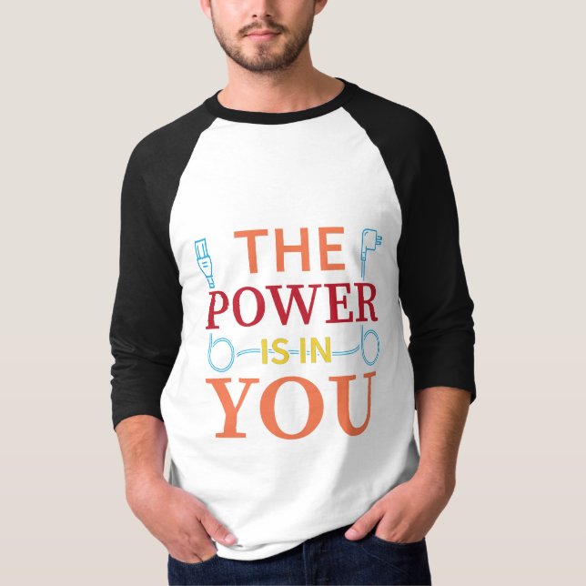 Camiseta Tipografia personalizada do cabo de alimentação ba (Frente)