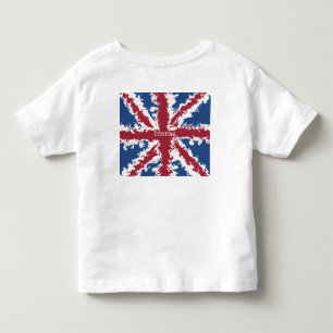 Camiseta Tipografia personalizada Union Jack top, Arte líqu