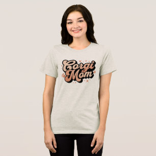 Camiseta Tipografia Retro Corgi Mamãe