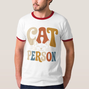 Camiseta Tipografia Retro de Gato para Amantes de Gatos