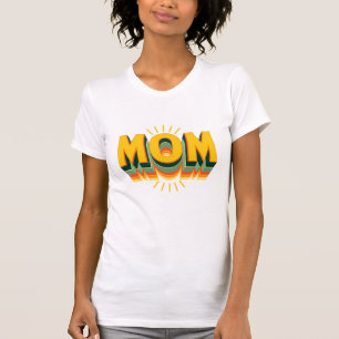Camiseta Tipografia Retro dos Anos 70 para Mãe