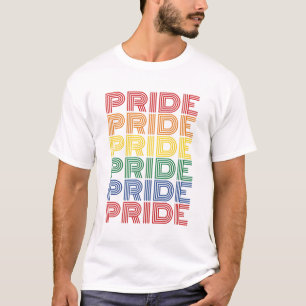 Camiseta Tipografia Retro Orgulho Arco-íris Vetor Design_1
