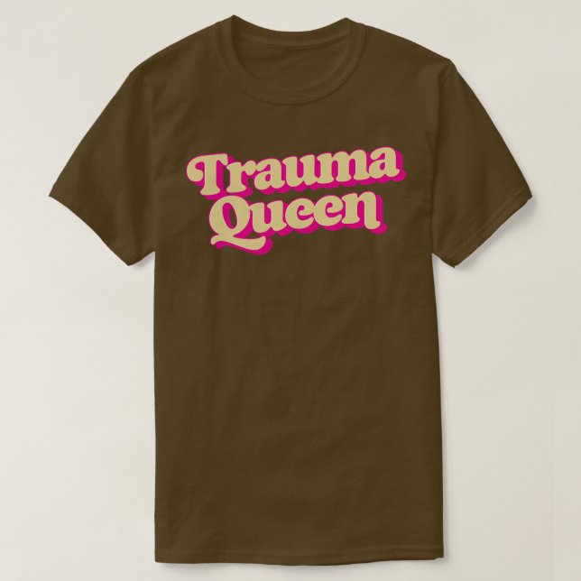 Camiseta Tipografia Retroativa Trauma (Frente do Design)