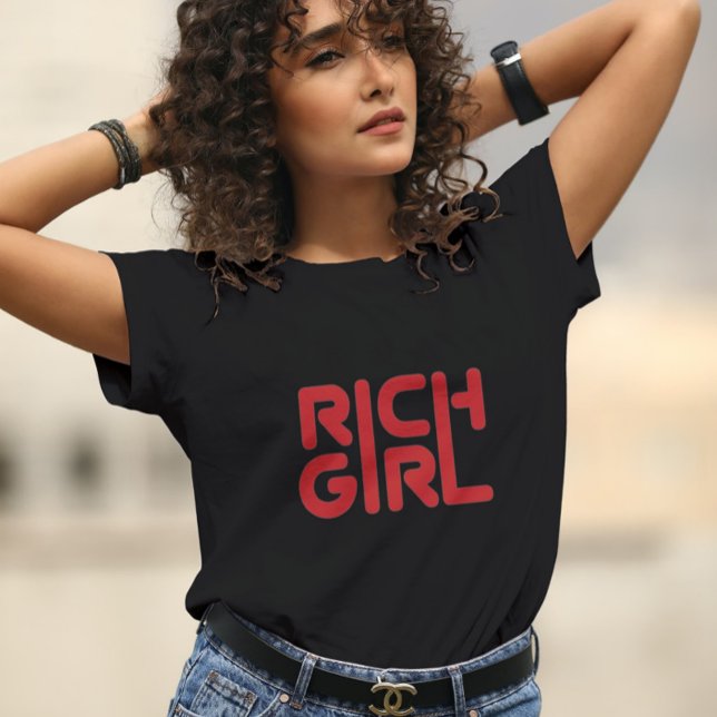 Camiseta Tipografia RICH GIRL Bold Red (Criador carregado)