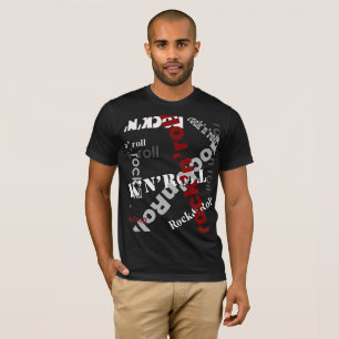 Camiseta Tipografia Rock & Roll - Preto