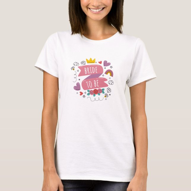 Camiseta Tipografia Rosa Noiva Moderna Para Ser (Frente)