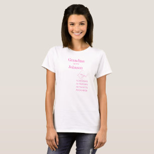 Camiseta Tipografia Rosa Personalizada da Vovó