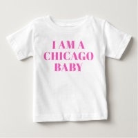 Tipografia Rosa Roupas de Bebê Chicago
