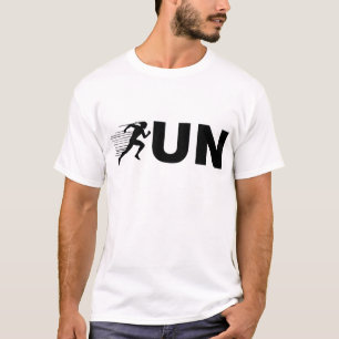 Camiseta Tipografia RUN Desenho de Corrida Corredor Minim