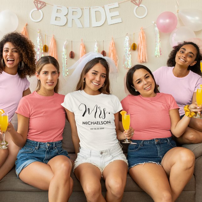 Camiseta Tipografia Script para Recém-Casados (Criador carregado)
