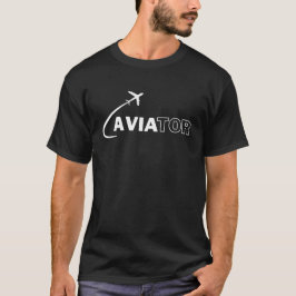 Camiseta Tipografia simples de aviador, moderna