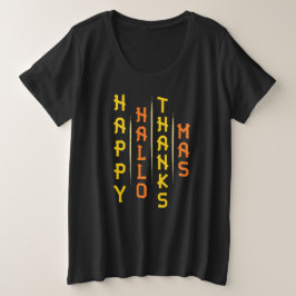 Camiseta Tipografia Simples de Natal de Ação de Graças de H