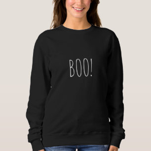 Camiseta Típografia simples e preta do Boo Halloween engraç