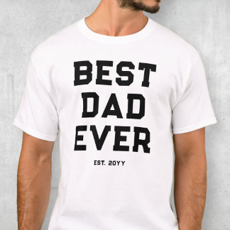 Camiseta Tipografia Simples Preto e Branco Melhor Pai do Mu