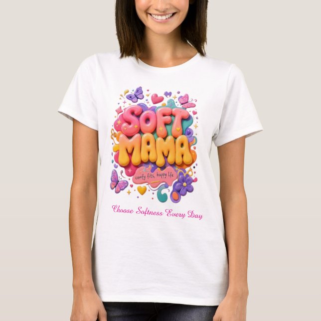 Camiseta Tipografia Soft Mama Kawaii  (Frente)