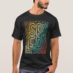 Camiseta Tipografia SPED De Volta À Especificação Escolar E
