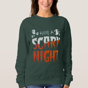 Camiseta Tipografia, tenha uma noite assustadora, festa de