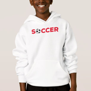 Camiseta Tipografia Vermelha Clássica de Futebol Negrito Fã