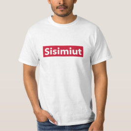 Camiseta Tipografia Vermelha de Sisimiut Groenlândia