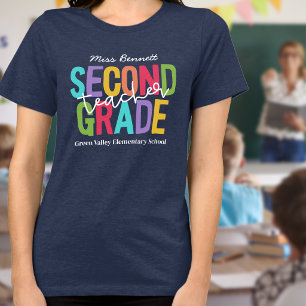 Camiseta Tipografia Vibrante Professor do Segundo Ano Adici
