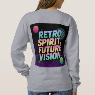 Camiseta Tipografia vibrante "Retro Spirit, Future Vision"